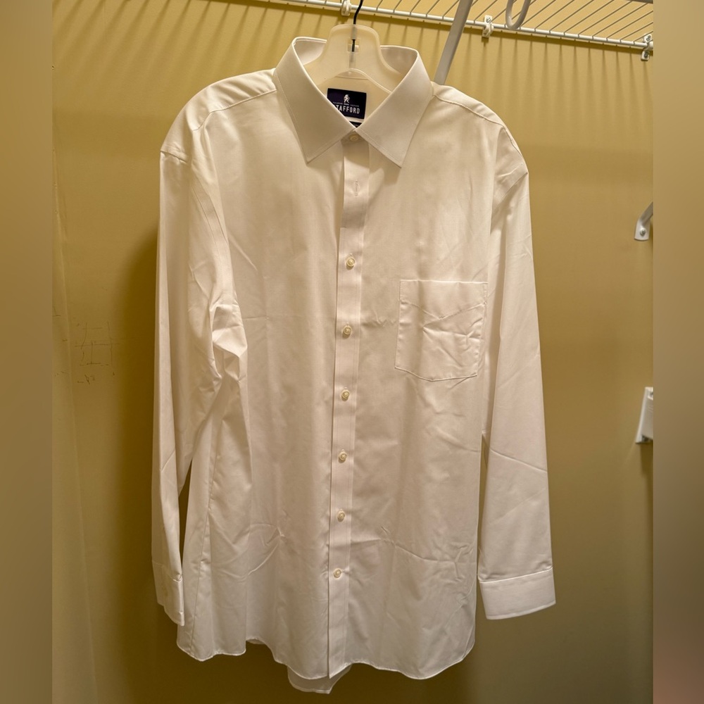 Stafford White Dress Shirt for Men 17/34-35